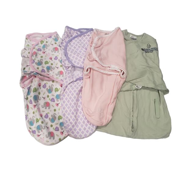 Little Me Swaddle Me Baby Comfort Soft Warm Sleep Sack Velcro Blankets Bundle - Picture 1 of 5